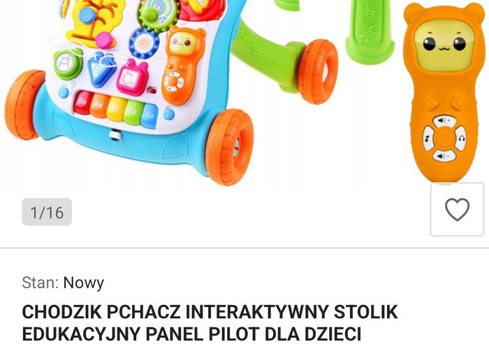 Grajewo ogłoszenia: Sprzedam 2w1 stoliczek edukacyjny z możliwością zmiany na pchacz...